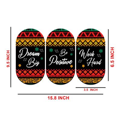 Positive Wooden Wall Hanging Set of 3 – Dream Big, Be Positive & Work Hard Quotes